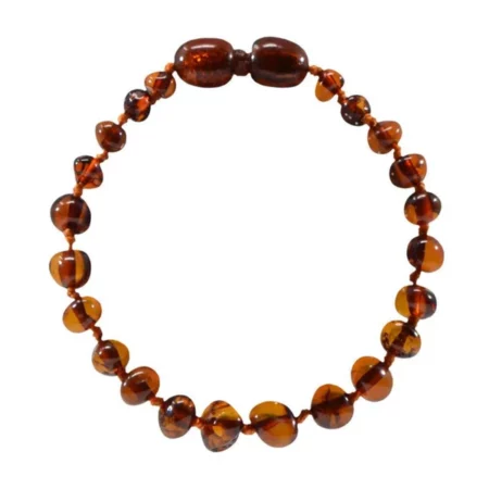 Bracelet Ambre bébé - Cognac