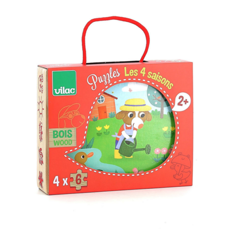 Coffret de 4 puzzles en bois, Les 4 saisons