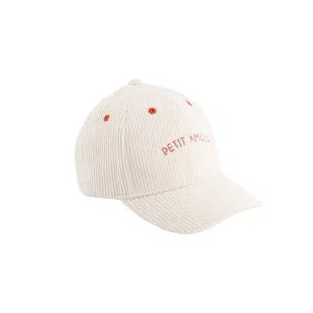 Casquette Velours Petit-Grand Amour Crème