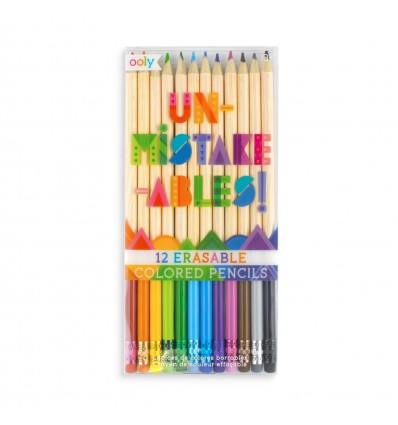 12 crayons de couleurs effaçables - Ooly